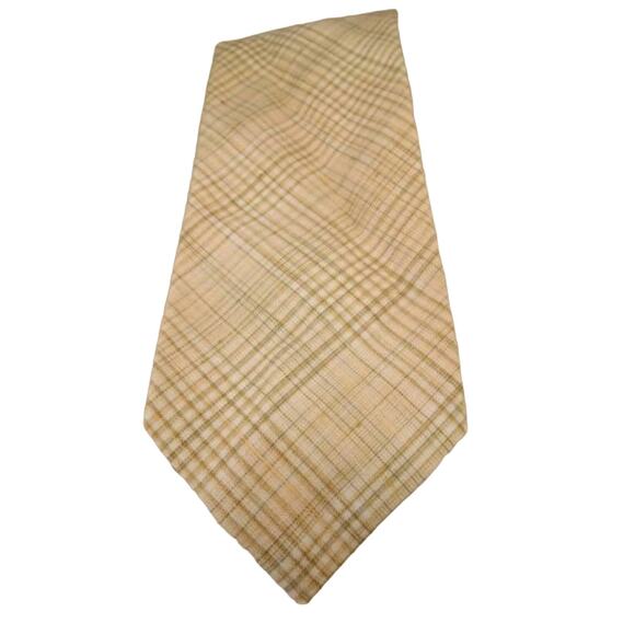 Vintage Wide Tie, Del Soldato Macys Mens Store Gold Cream White Tan Pink Brown - Picture 7 of 7